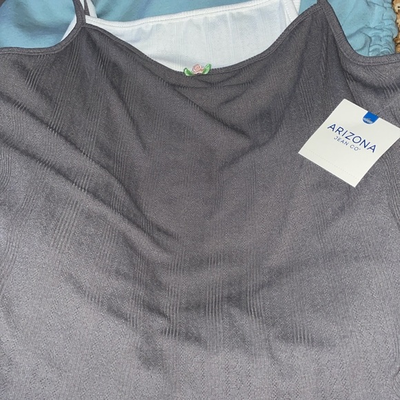 Arizona Womens Juniors Square Neck Sleeveless Tank Top - Picture 5 of 6